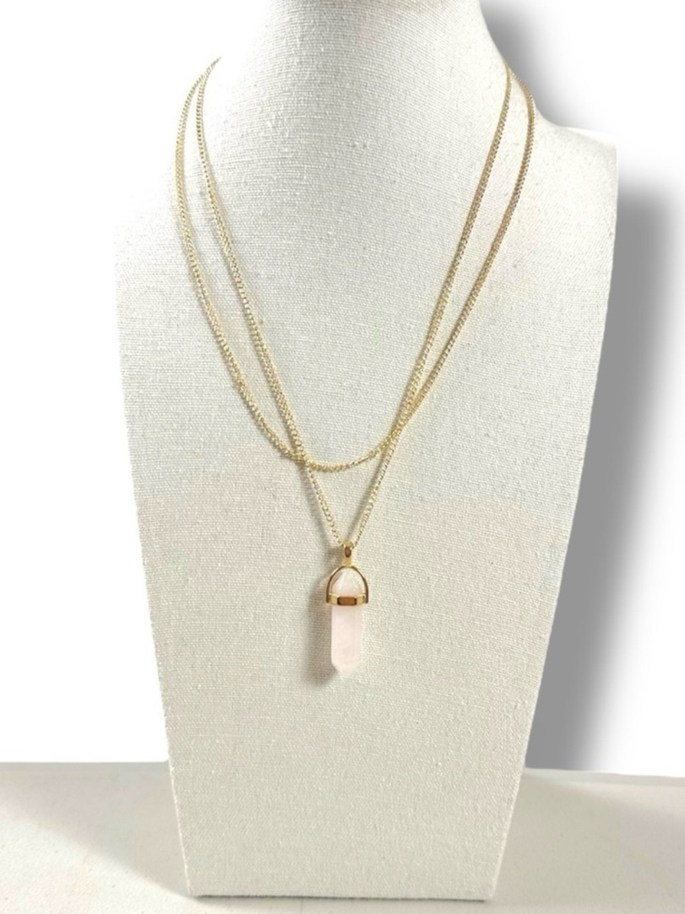 Urban Outfitters Dainty Celestial Gold Crystal Pendant Layered Necklace NWT